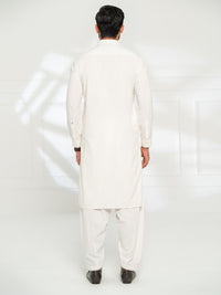 White Cut & Sew Kameez Shalwar - AL-KS-3307