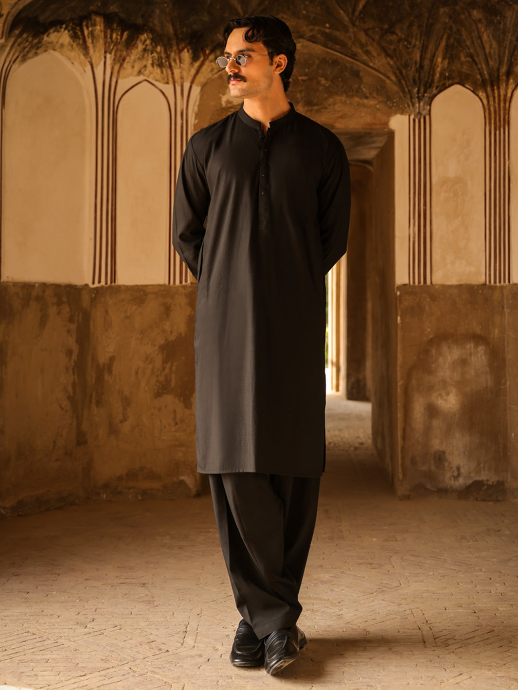 Black Cut & Sew Kameez Shalwar - AL-KS-3311