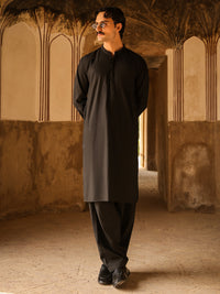 Black Cut & Sew Kameez Shalwar - AL-KS-3311