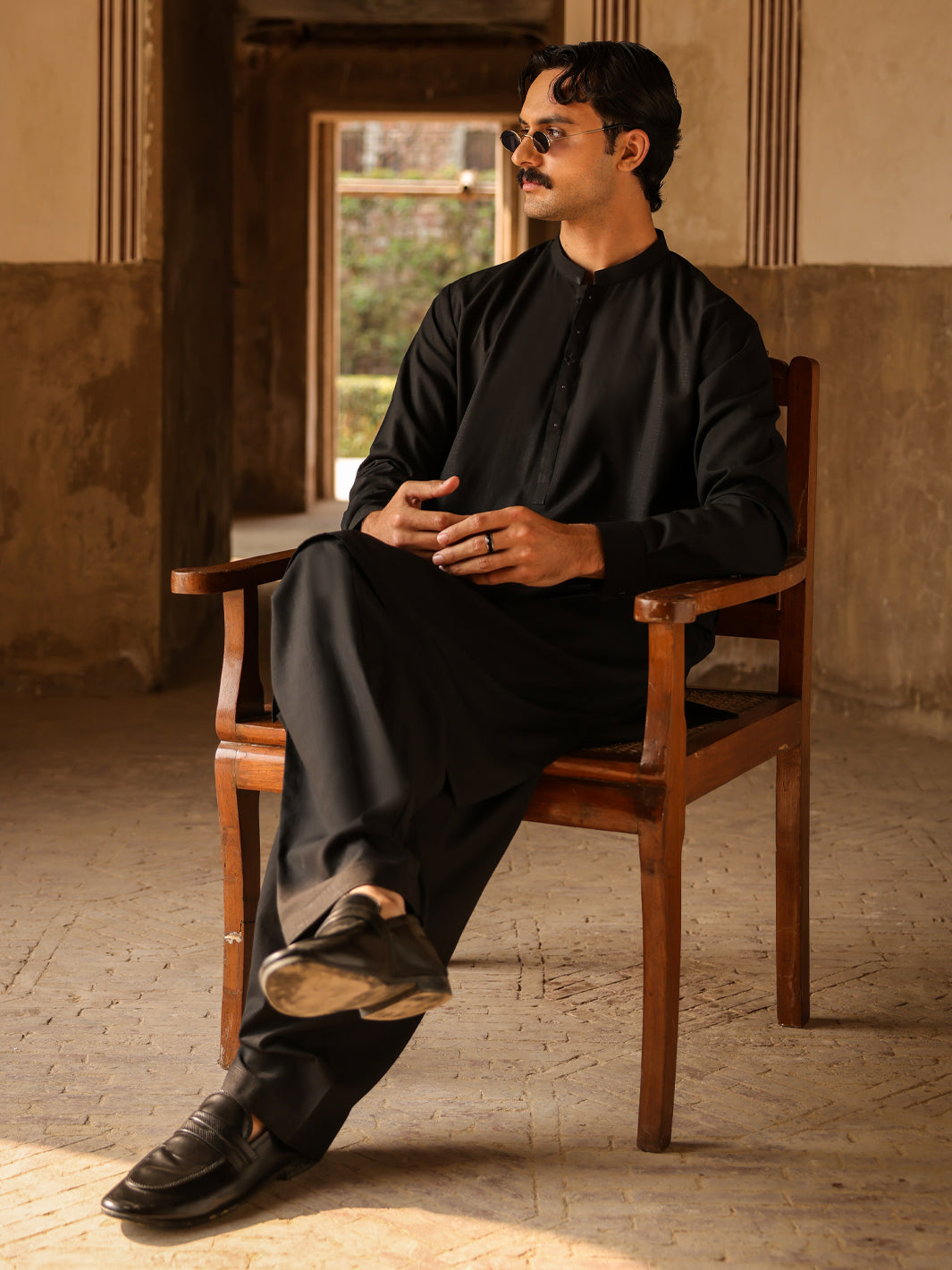 Black Cut & Sew Kameez Shalwar - AL-KS-3311