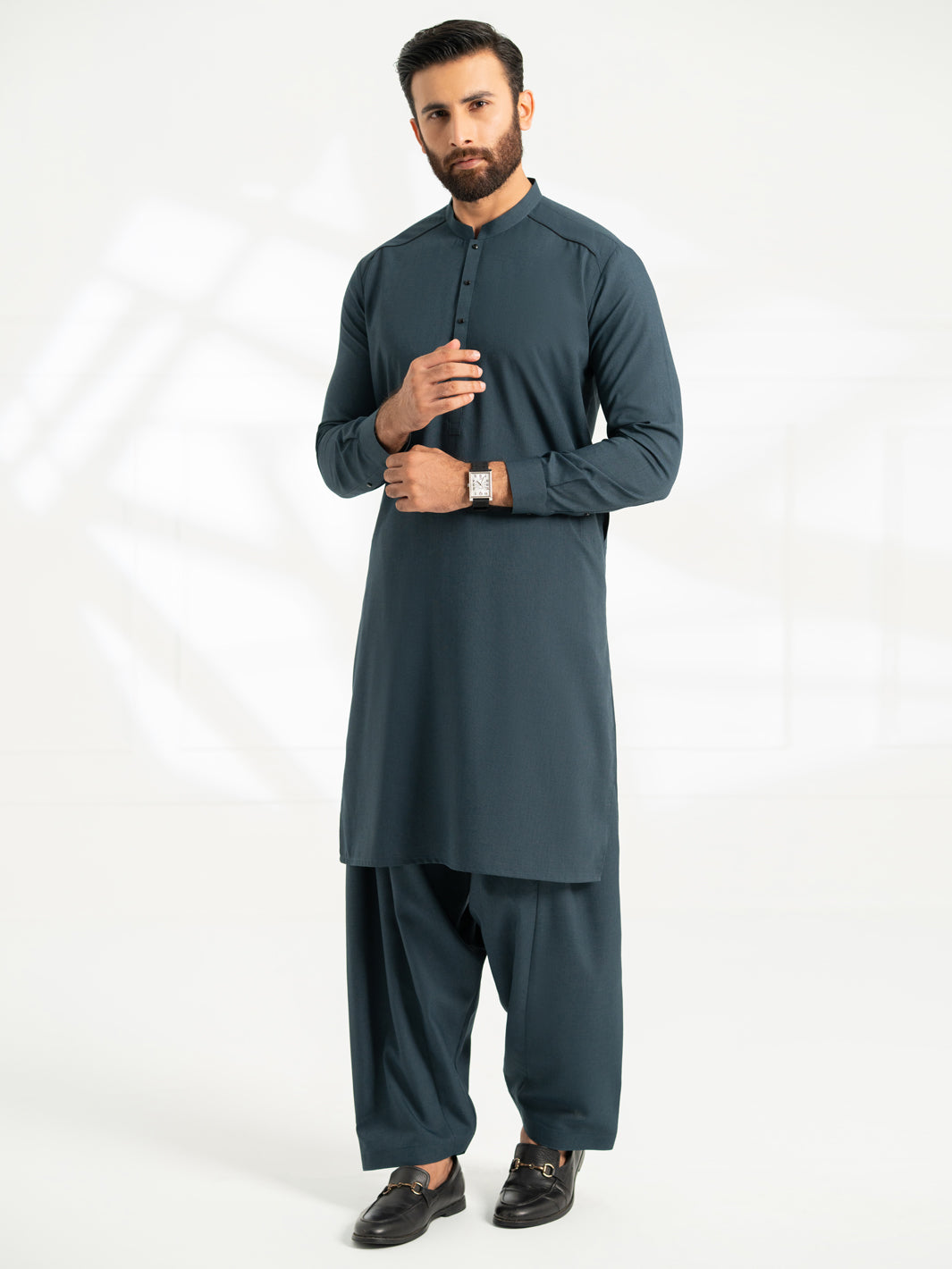 Teal Cut & Sew Kameez Shalwar - AL-KS-3321