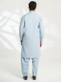 Sky Blue Cut & Sew Kameez Shalwar - AL-KS-3322