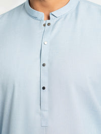 Sky Blue Cut & Sew Kameez Shalwar - AL-KS-3322