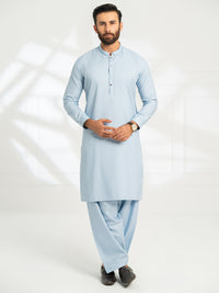 Sky Blue Cut & Sew Kameez Shalwar - AL-KS-3322