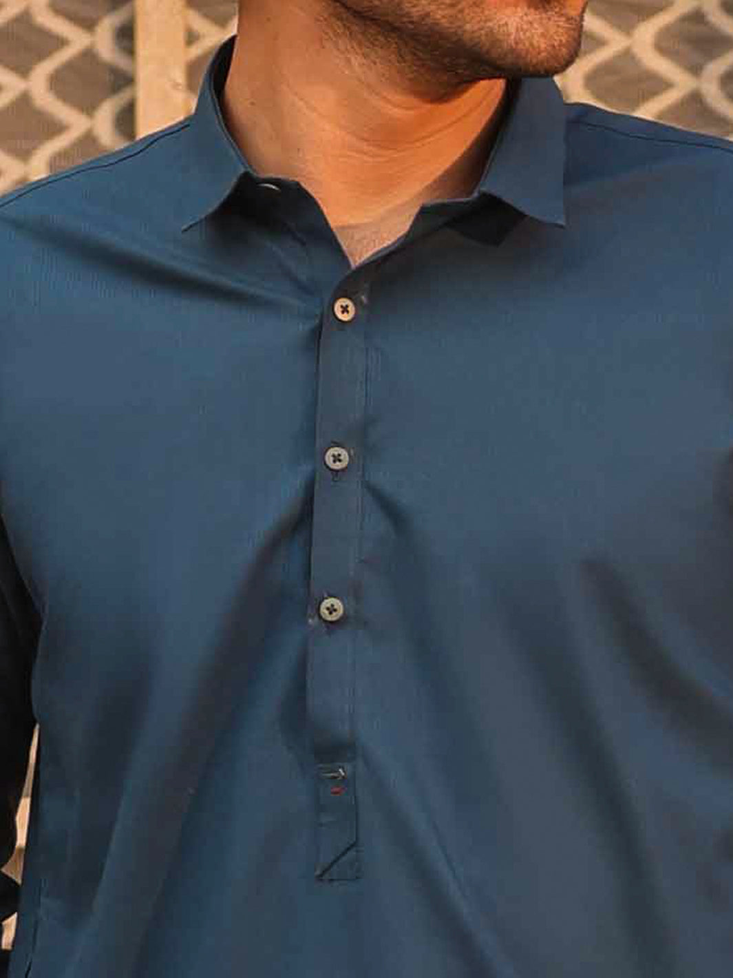 Blue Cut & Sew Kameez Shalwar - AL-KS-3327