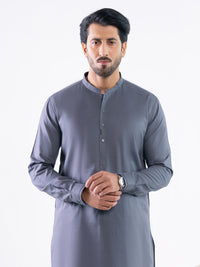 Grey Cotton Cut & Sew Kameez Shalwar - AL-KS-3330
