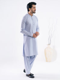 Sky Blue Cotton Cut & Sew Kameez Shalwar - AL-KS-3328