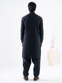 Black Cotton Cut & Sew Kameez Shalwar - AL-KS-3331
