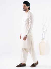 Cream Cut & Sew Kameez Shalwar - AL-KS-3340