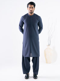 Bluish Grey Cut & Sew Kameez Shalwar - AL-KS-3342