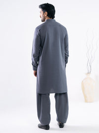 Grey Cotton Cut & Sew Kameez Shalwar - AL-KS-3330