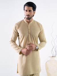 Beige Cut & Sew Kurta Trousers - AL-KT-3319