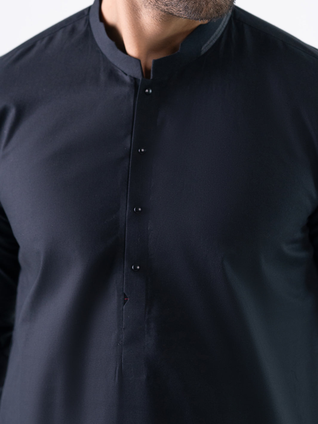 Black Cotton Cut & Sew Kameez Shalwar - AL-KS-3331