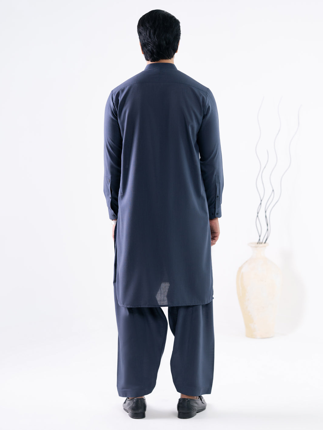 Bluish Grey Cut & Sew Kameez Shalwar - AL-KS-3342