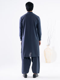 Bluish Grey Cut & Sew Kameez Shalwar - AL-KS-3342