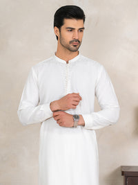 White Kameez Shalwar - AL-KS-3333