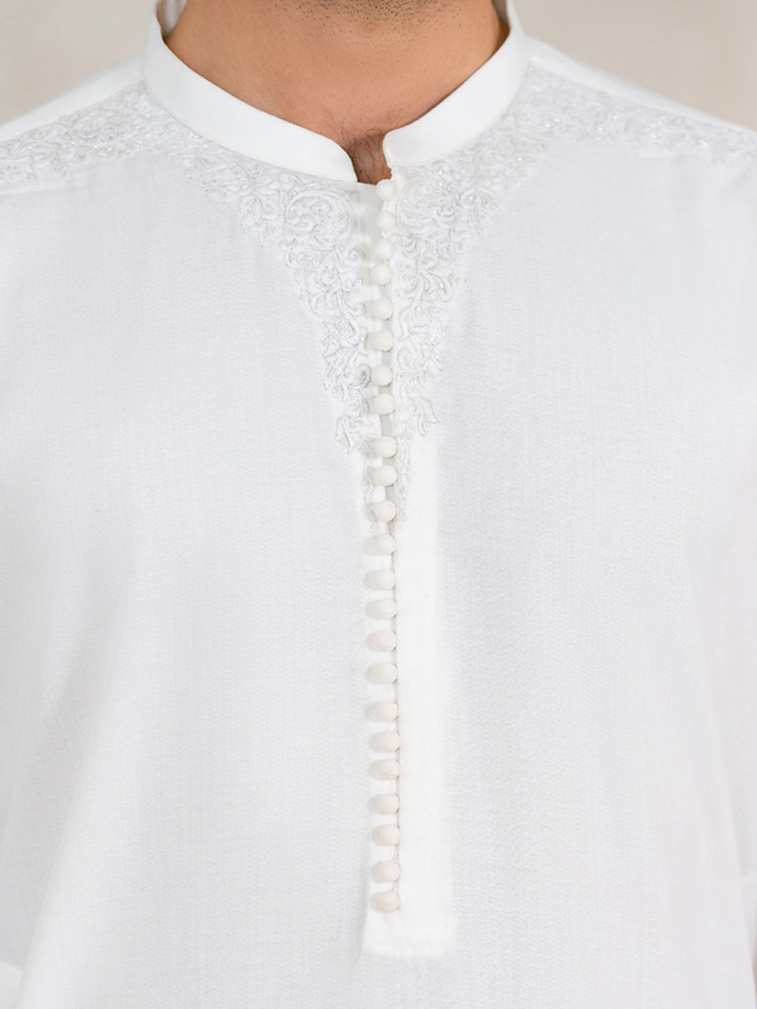 White Kameez Shalwar - AL-KS-3333