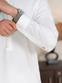 White Kameez Shalwar - AL-KS-3333