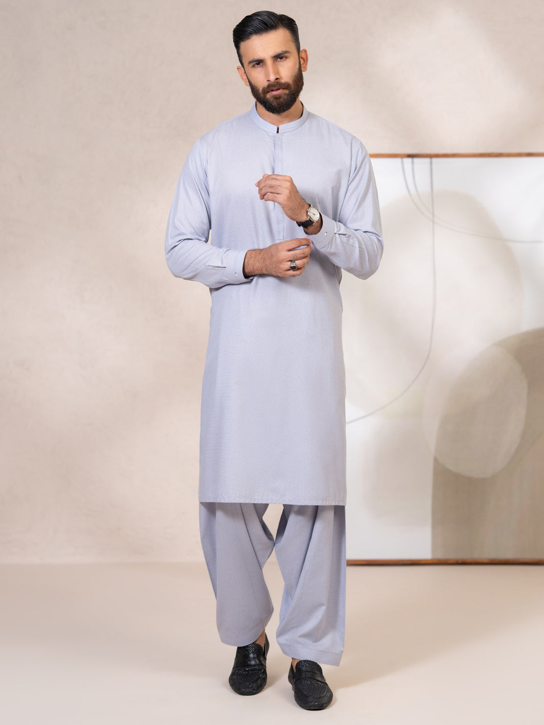 Light Blue Kameez Shalwar - AL-KS-3341