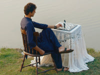 Navy Blue Cut & Sew Kameez Shalwar - AL-KS-3344
