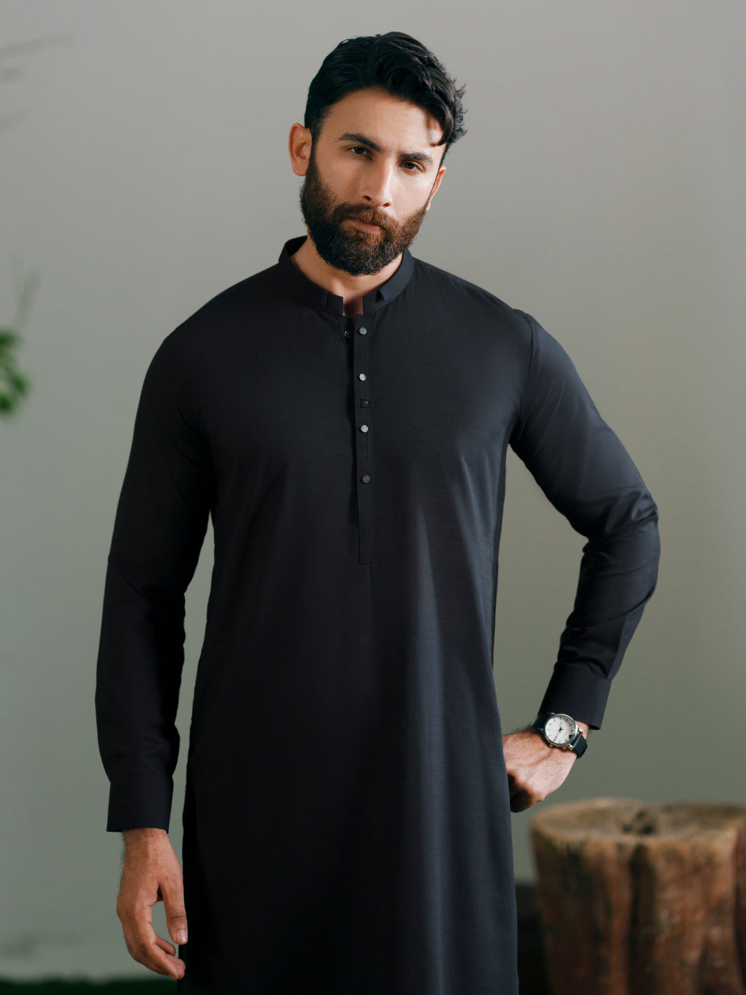 Black Cut & Sew Kameez Shalwar - AL-KS-3345
