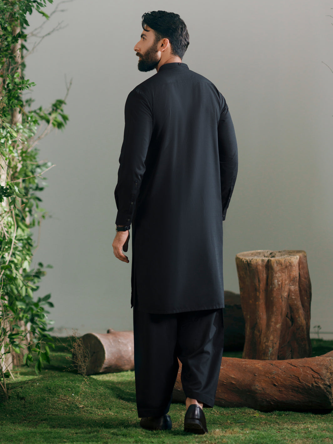 Black Cut & Sew Kameez Shalwar - AL-KS-3345