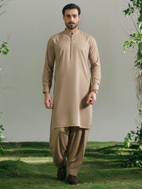 Beige Cut & Sew Kameez Shalwar - AL-KS-3346