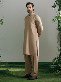 Beige Cut & Sew Kameez Shalwar - AL-KS-3346