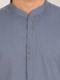 Grey Plain Kameez Shalwar - AL-KS-3351
