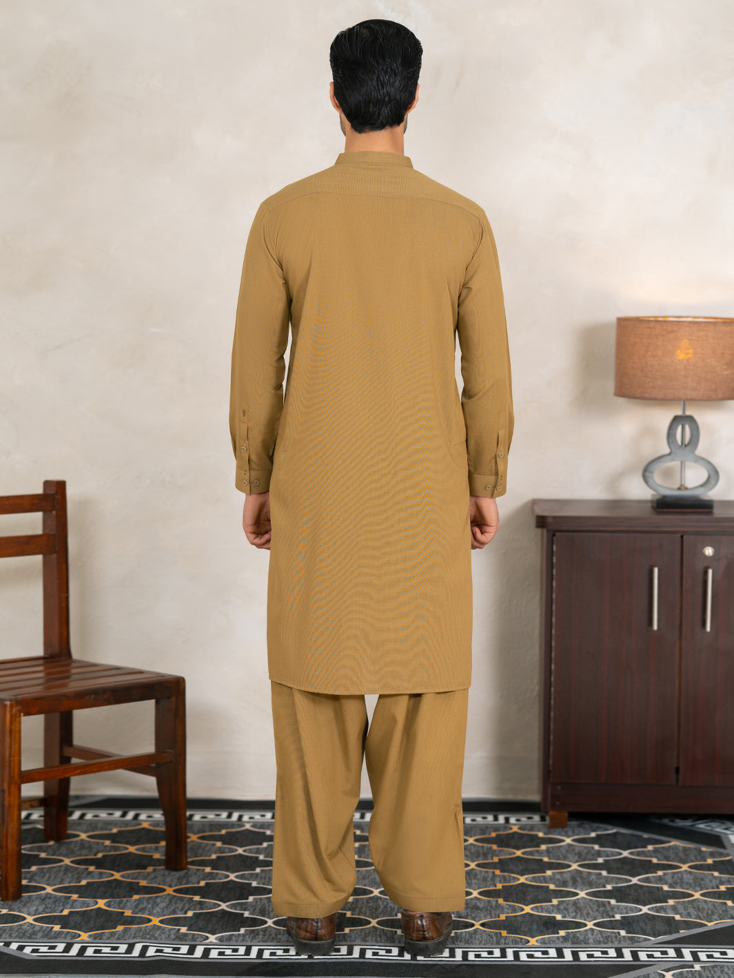 Green Cut & Sew Kameez Shalwar - AL-KS-3352