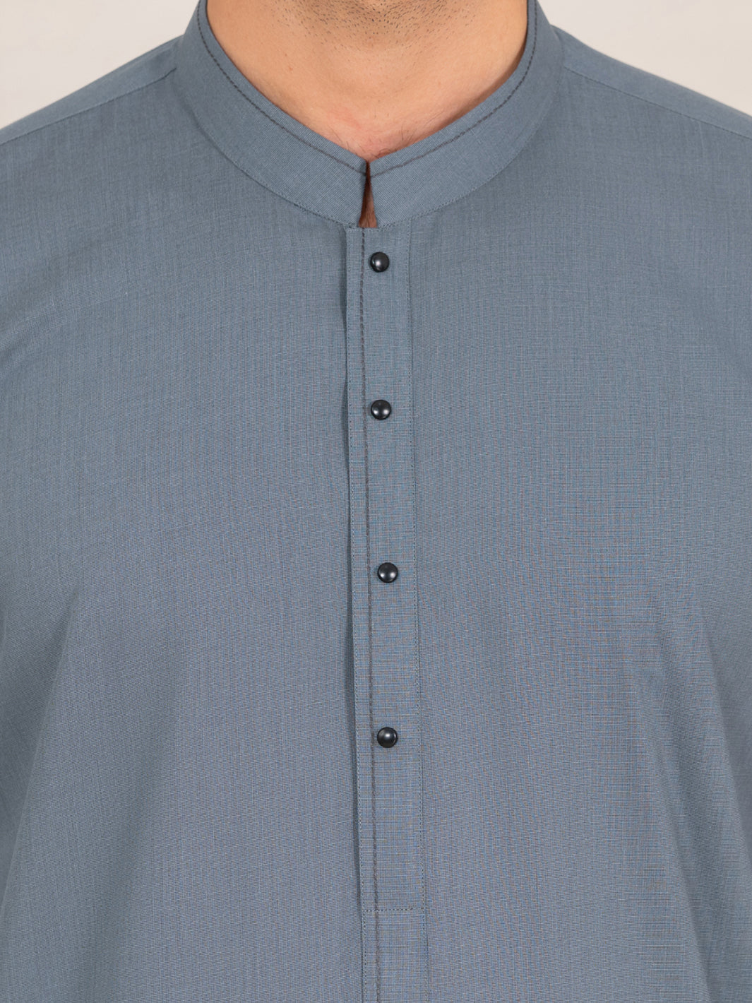 Bluish Grey Cut & Sew Kameez Shalwar - AL-KS-3354