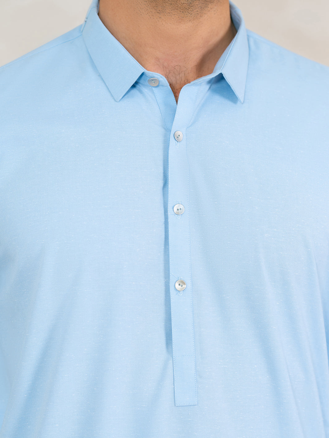 Light Blue Cuts & Sew Kameez Shalwar - AL-KS-3357