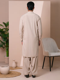 Beige Kameez Shalwar - AL-KS-3358