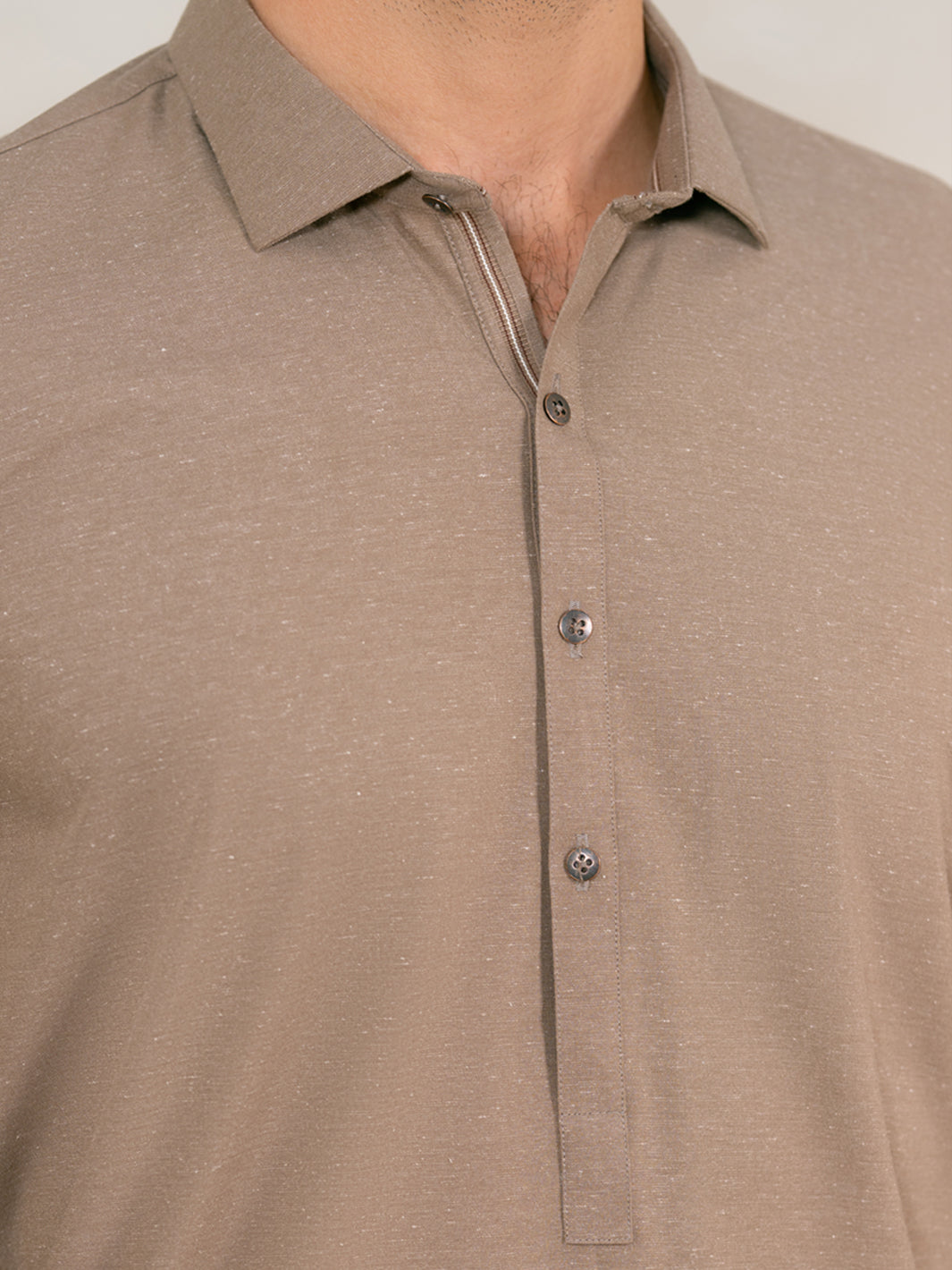 Brown Cut & Sew Kameez Shalwar - AL-KS-3359