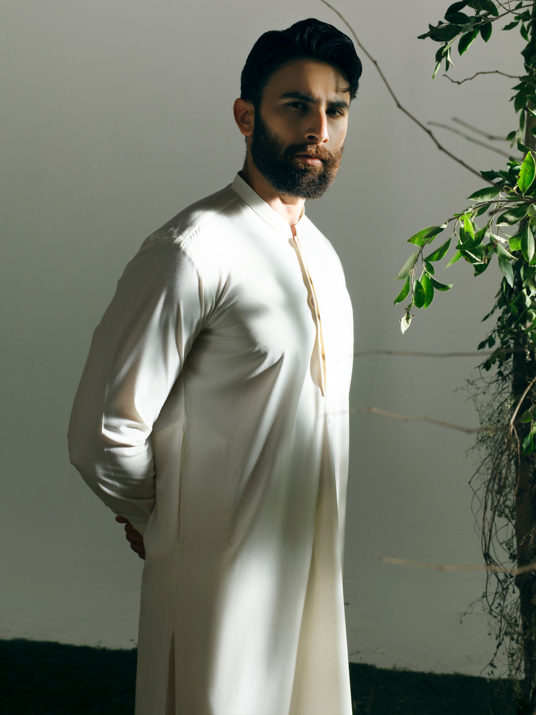 White Cut & Sew Kameez Shalwar - AL-KS-3360
