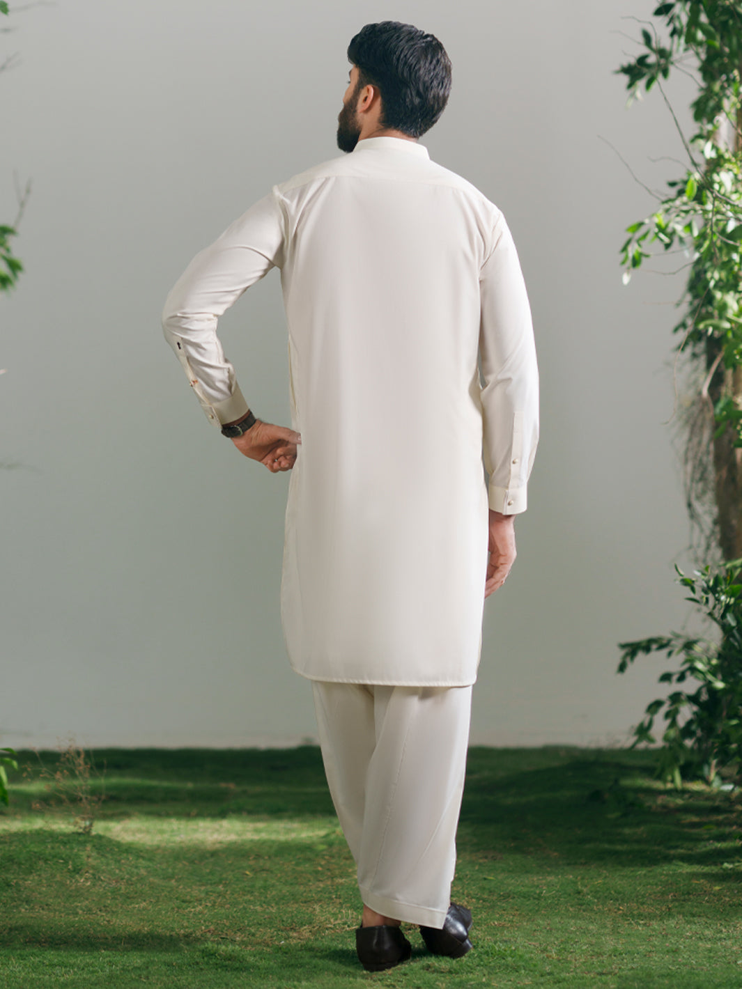 White Cut & Sew Kameez Shalwar - AL-KS-3360