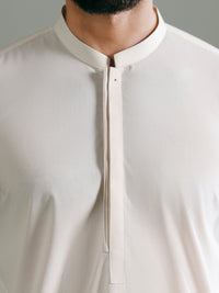 White Cut & Sew Kameez Shalwar - AL-KS-3360