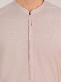 Beige Semi-Formal Kameez Shalwar - AL-KS-3362