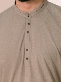 Brown Cuts & Sew Kameez Shalwar - AL-KS-3364