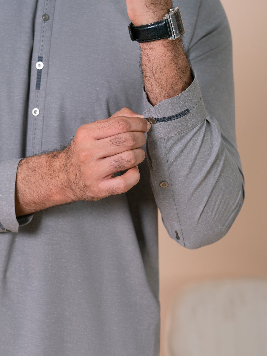 Grey Cuts & Sew Kameez Shalwar - AL-KS-3365