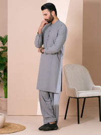 Grey Cuts & Sew Kameez Shalwar - AL-KS-3365