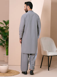 Grey Cuts & Sew Kameez Shalwar - AL-KS-3365