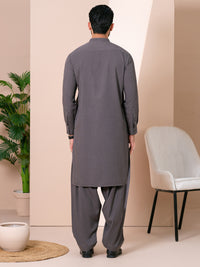 Dark Olive Kameez Shalwar - AL-KS-3375