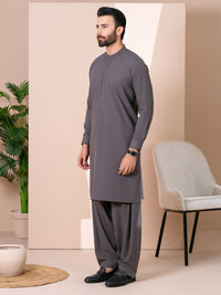 Dark Olive Kameez Shalwar - AL-KS-3375
