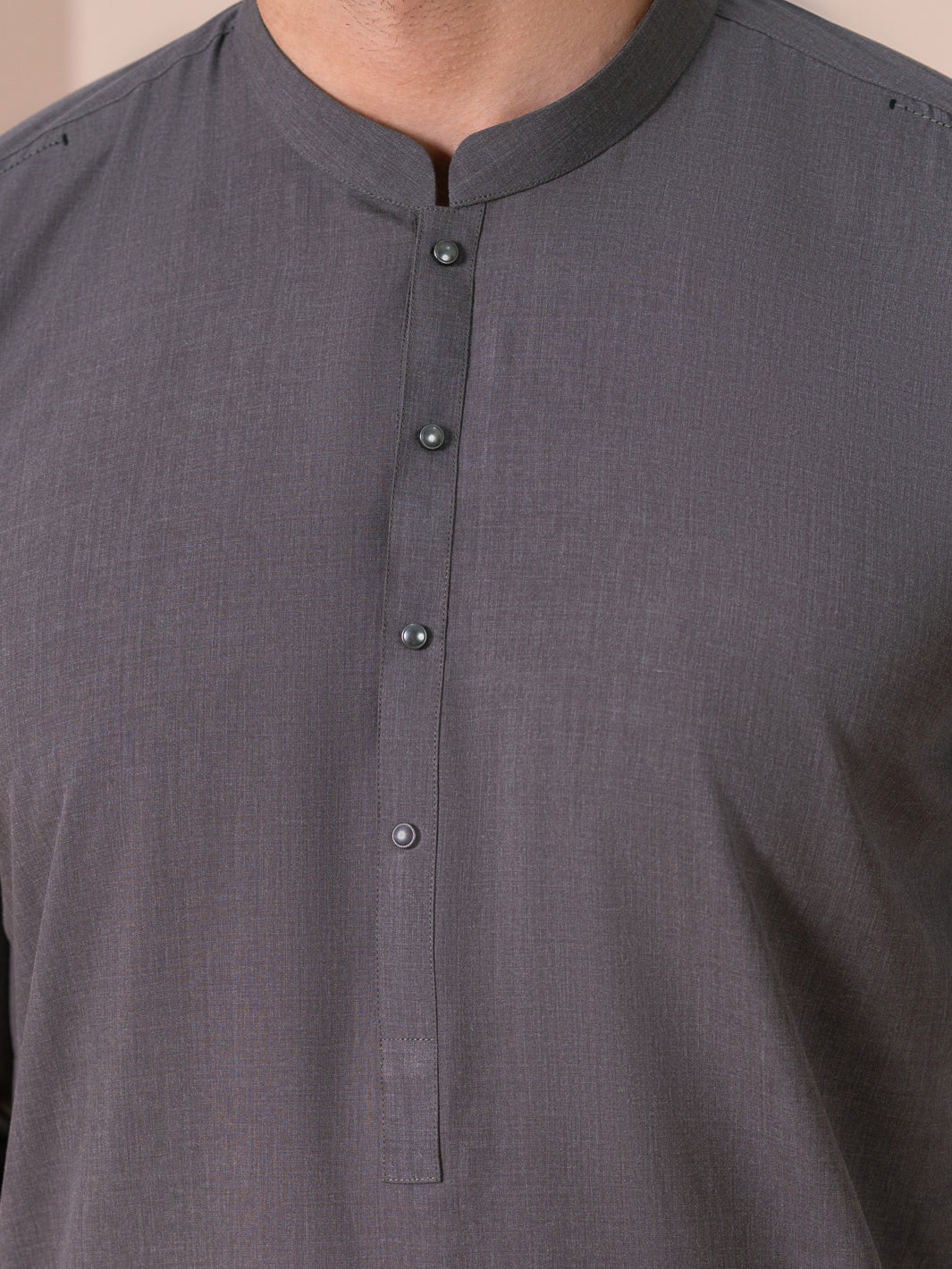 Dark Olive Kameez Shalwar - AL-KS-3375
