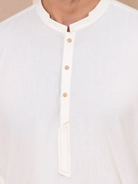 Off White Kameez Shalwar - AL-KS-3378