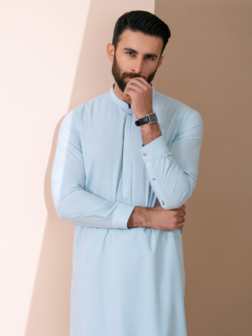 Light Blue Kameez Shalwar - AL-KS-3379