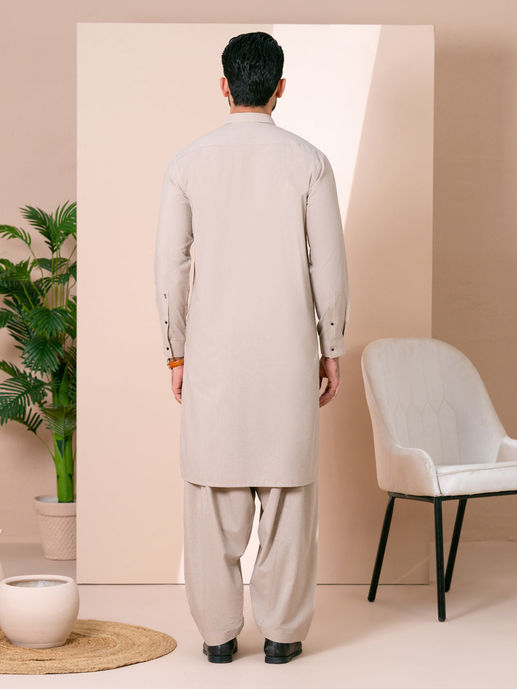 Fawn Kameez Shalwar - AL-KS-3381