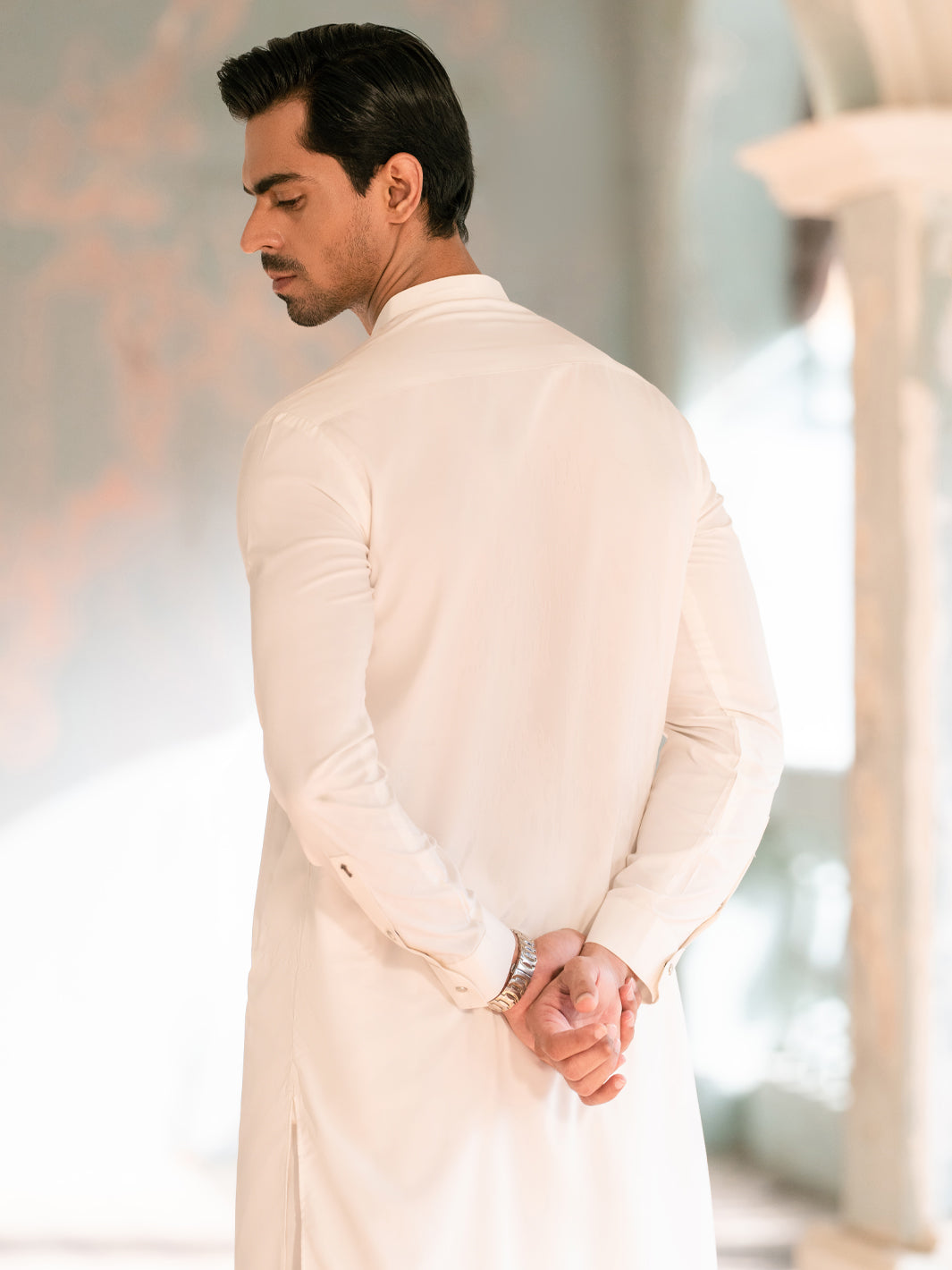 White Kameez Shalwar - AL-KS-3382
