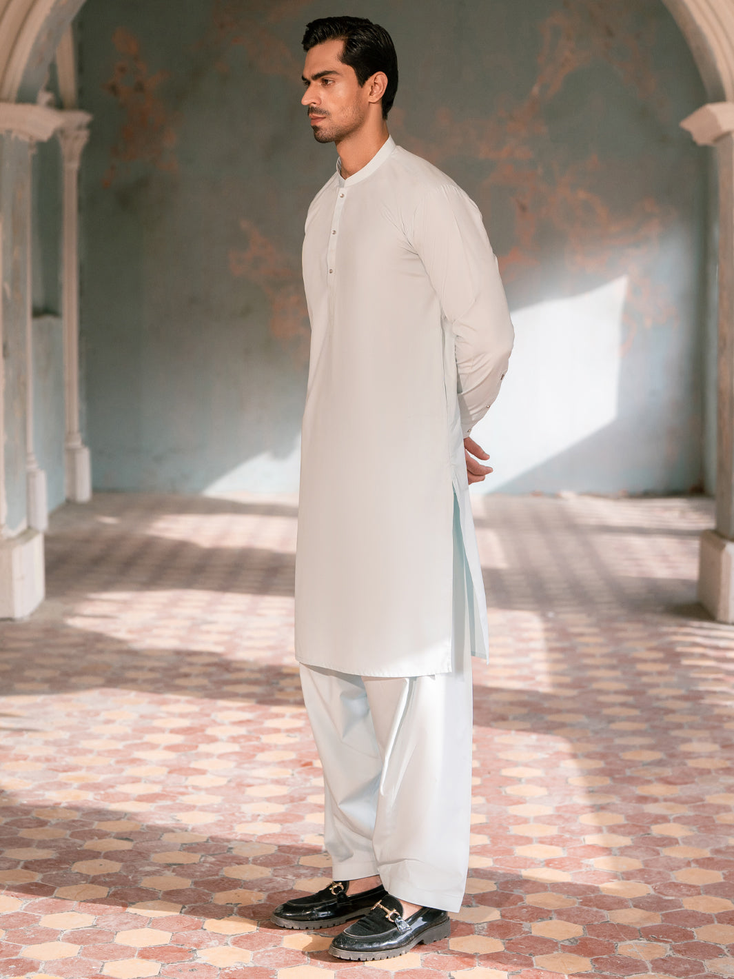 Sky Blue Kameez Shalwar - AL-KS-3383